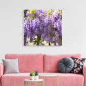 Violet Wisteria Blume Leinwanddruck (Insitu (Wohnzimmer))