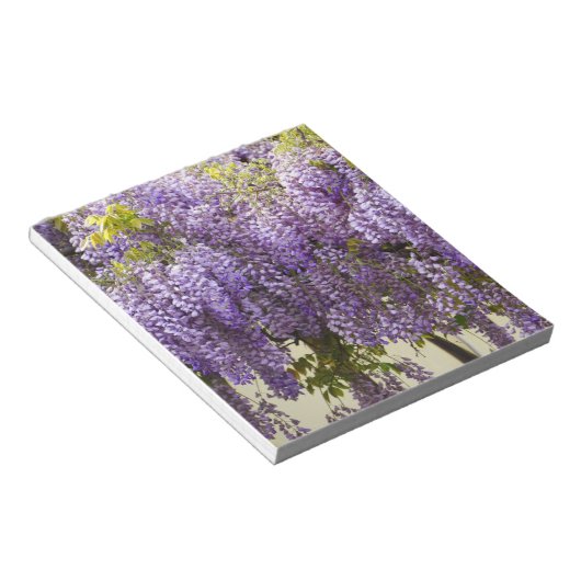 Violet Wisteria Blume Notizblock (angewinkelt)