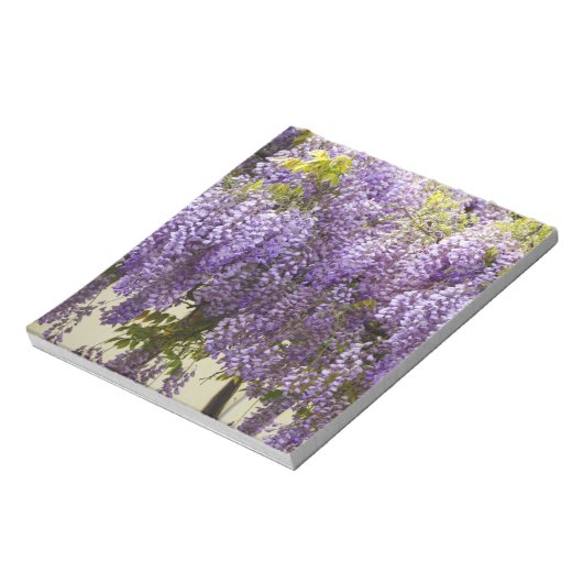 Violet Wisteria Blume Notizblock (Rotiert)