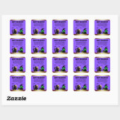 VIOLET Witch's Brew: Spooktacular halloween Quadratischer Aufkleber (Blatt)