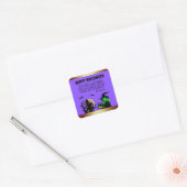 VIOLET Witch's Brew: Spooktacular halloween Quadratischer Aufkleber (Umschlag)
