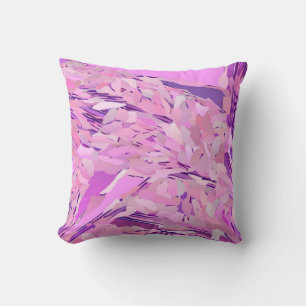 Violet Woodland Abstrakt, Lavender, Mauve, Lila Kissen