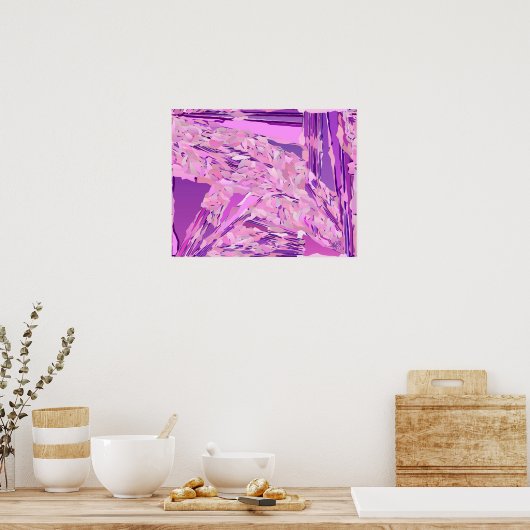"Violet Woodland" abstrakt, Lavender, Mauve, Purpl Poster (Küche)