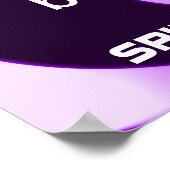 Violet Yin Yang Art Zen Holistic Health Poster (Ecke)