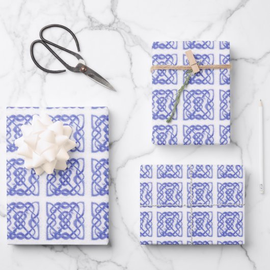 VIOLET ZELLTIKKETT-Flachfolienpapier Geschenkpapier Set (Vorderseite)