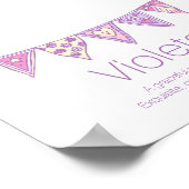 Violeta-Name bedeutet lila rosa gezeichnet Bundle Poster (Ecke)