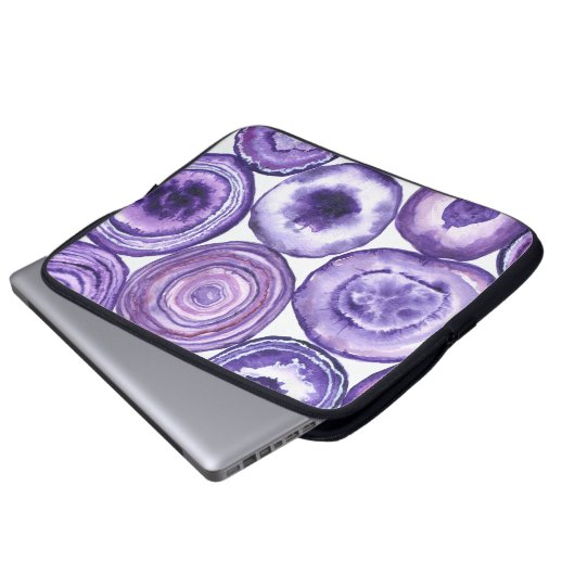 Violetagotmuster Laptopschutzhülle (Vorne Knopf)