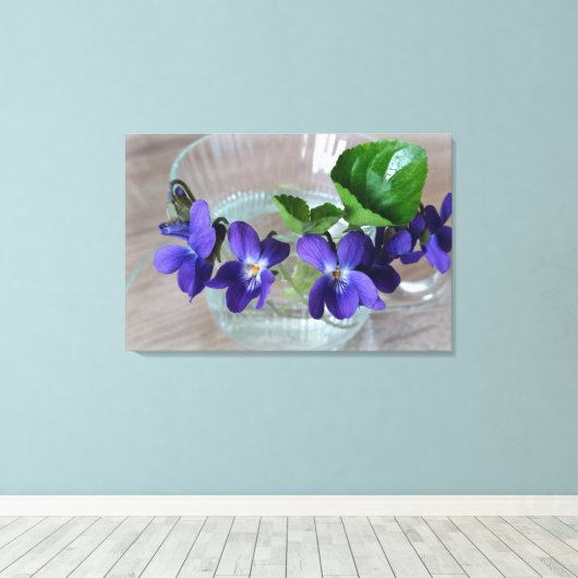 Violetbecher Leinwanddruck (Insitu (Holzboden))