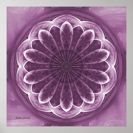 Violetblätter Abstrakt drucken Poster (Vorne)