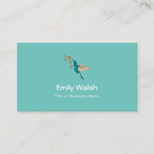Violetear Hummingbird Business Card Visitenkarte (Vorderseite)