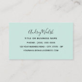 Violetear Hummingbird Business Card Visitenkarte (Rückseite)