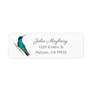 Violetear Hummingbird-Label