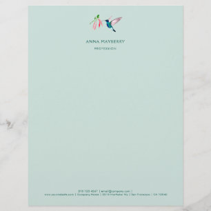 Violetear Hummingbird Letterhead Briefbogen