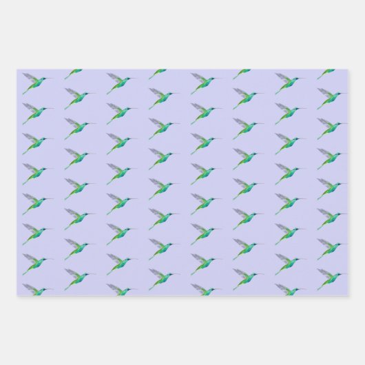 Violetear Hummingbird Pattern Geschenkpapier Set (Vorderseite 3)