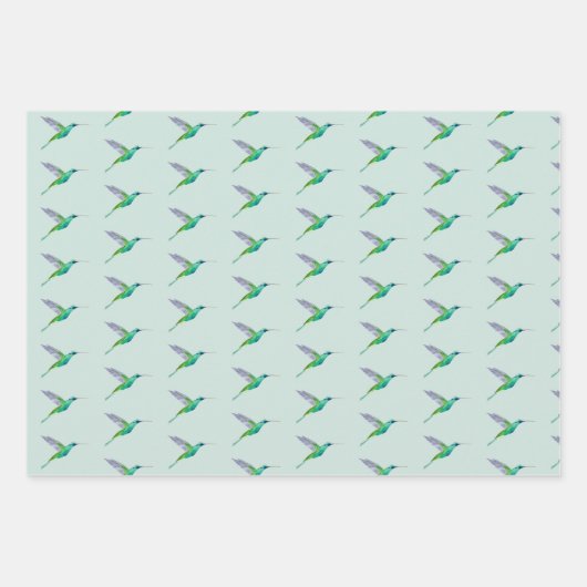 Violetear Hummingbird Pattern Geschenkpapier Set (Vorderseite 2)