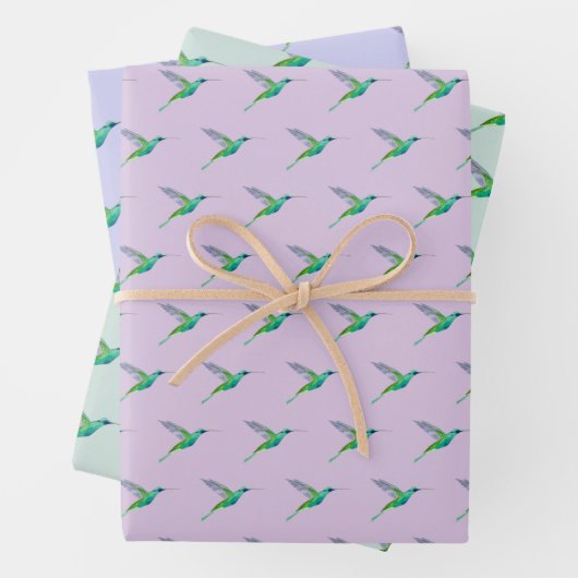 Violetear Hummingbird Pattern Geschenkpapier Set (Beispiel)