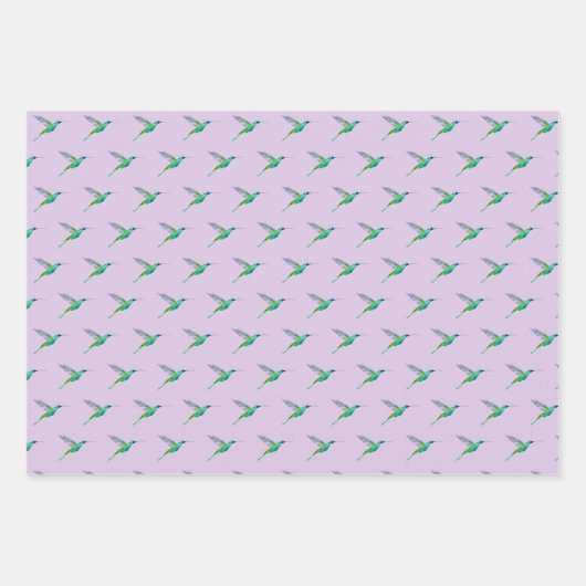 Violetear Hummingbird Pattern Geschenkpapier Set (Vorderseite)