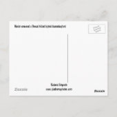 Violetenkronen x Breitschnabel-Hybridhummingvogel Postkarte (Rückseite)