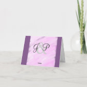 Violetfarbenhochzeit Dankeskarte (Rückseite)