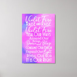 Violetfeuergebet: Spirituelle Kunst der positiven  Leinwanddruck