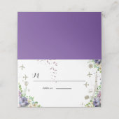 Violetflora und Reisegedanken Einladung zur Hochze (Außenseite Aufgefaltet)