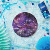 Violetgalaxie Milchstraße mit Planet Pappteller (Party)