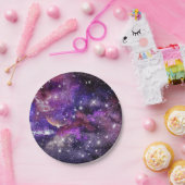 Violetgalaxie Milchstraße mit Planet Pappteller (Party)
