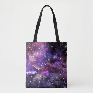 Violetgalaxie Milchstraße mit Planet Tasche