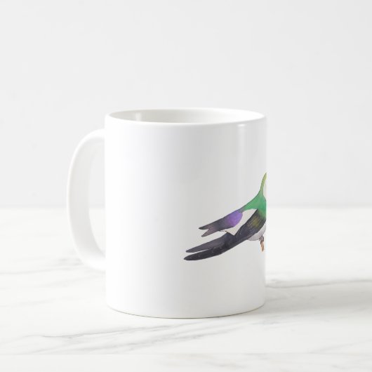 Violetgrüne Schwalbenarten Kunst Kaffeetasse (Vorderseite Links)