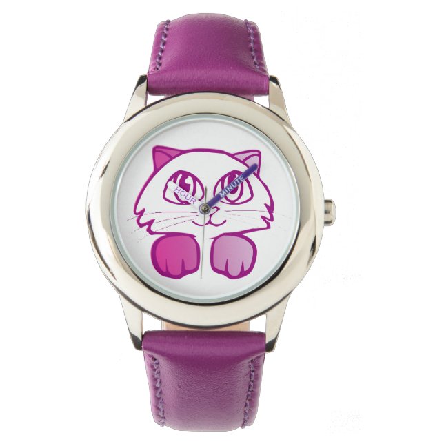 Violetkatze Armbanduhr (Vorderseite)