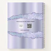 Violetlavender agate marmorname notizblock (Rückseite)