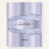 Violetlavender agate marmorname notizblock (Vorderseite)