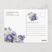 Violetlavender glücklich immer nach dem Party Post Postkarte (Rückseite)