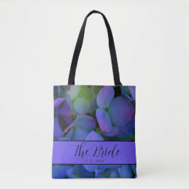 Violetlavender lila-rosa-blaue BlumenBride Tasche