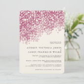 Violetlichtdusche| Rustische Hochzeitseinladungen Einladung (Stehend Vorderseite)