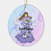 Violets Angel Keramik Ornament (Links)