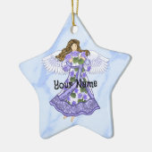 Violets Angel star Keramik Ornament (Links)