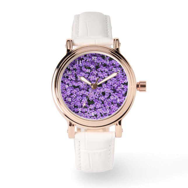 Violets beobachten Violett-Blume Armbanduhr (Vorderseite)