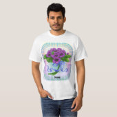 Violets Blume Bouquet T-Shirt (Vorne ganz)