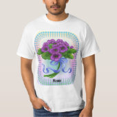 Violets Blume Bouquet T-Shirt (Vorderseite)