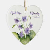 Violets Februar Geburtsmonat Blume für Baby Keramik Ornament (Rechts)