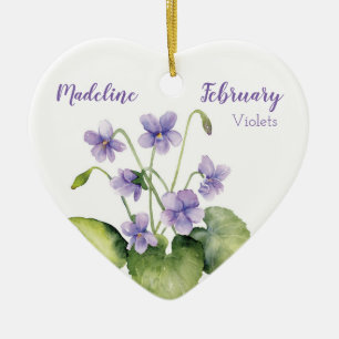 Violets Februar Geburtsmonat Blume für Baby Keramik Ornament