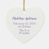 Violets Februar Geburtsmonat Blume für Baby Keramik Ornament (Hinten)