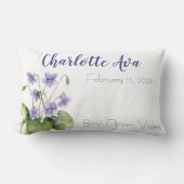 Violets Februar Geburtsmonat Blume Lendenkissen (Vorderseite)