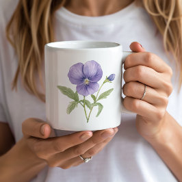 Violets Februar Geburtstagsfeier Blume Kaffeetasse