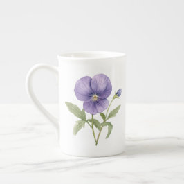 Violets Februar Geburtstagsfeier Blume Porzellantasse