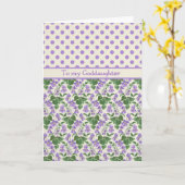 Violets, Februar Geburtstagskarte für Gotochter Karte (Gelbe Blume)