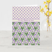 Violets, Februar Geburtstagskarte Karte (Gelbe Blume)