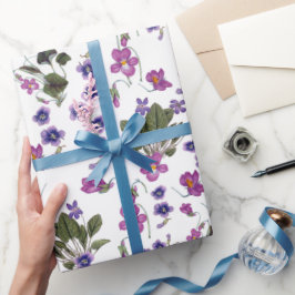 Violets Garlands Floral 30" x 6' Packpapier