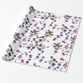 Violets Garlands Floral 30" x 6' Packpapier (Ungerollt)